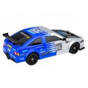 Samochód Sportowy RC Drift 4WD Dym Wymienne Koła Srebrno-Niebieski 1:16
