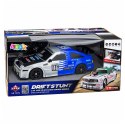 Samochód Sportowy RC Drift 4WD Dym Wymienne Koła Srebrno-Niebieski 1:16