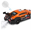 Samochód Sportowy RC Drift 4WD Wymienne Koła Dym Pomarańczowy 1:16