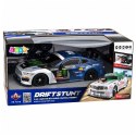Samochód Sportowy RC Drift 4WD Wymienne Koła Dym Srebrno-Niebieski 1:16