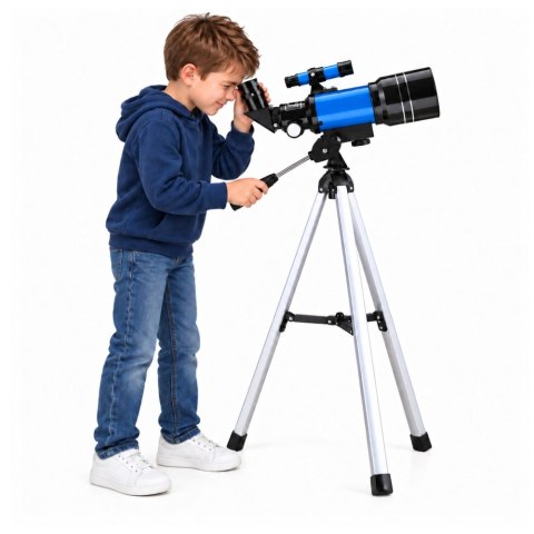 Teleskop Astronomiczny Dla Dzieci Statyw Niebieski Powiększenie 150x