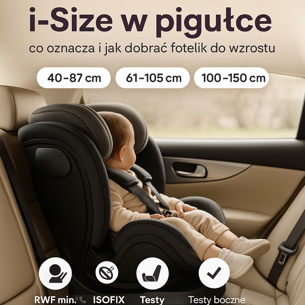 i-Size w pigułce: co oznacza i jak dobrać fotelik do wzrostu